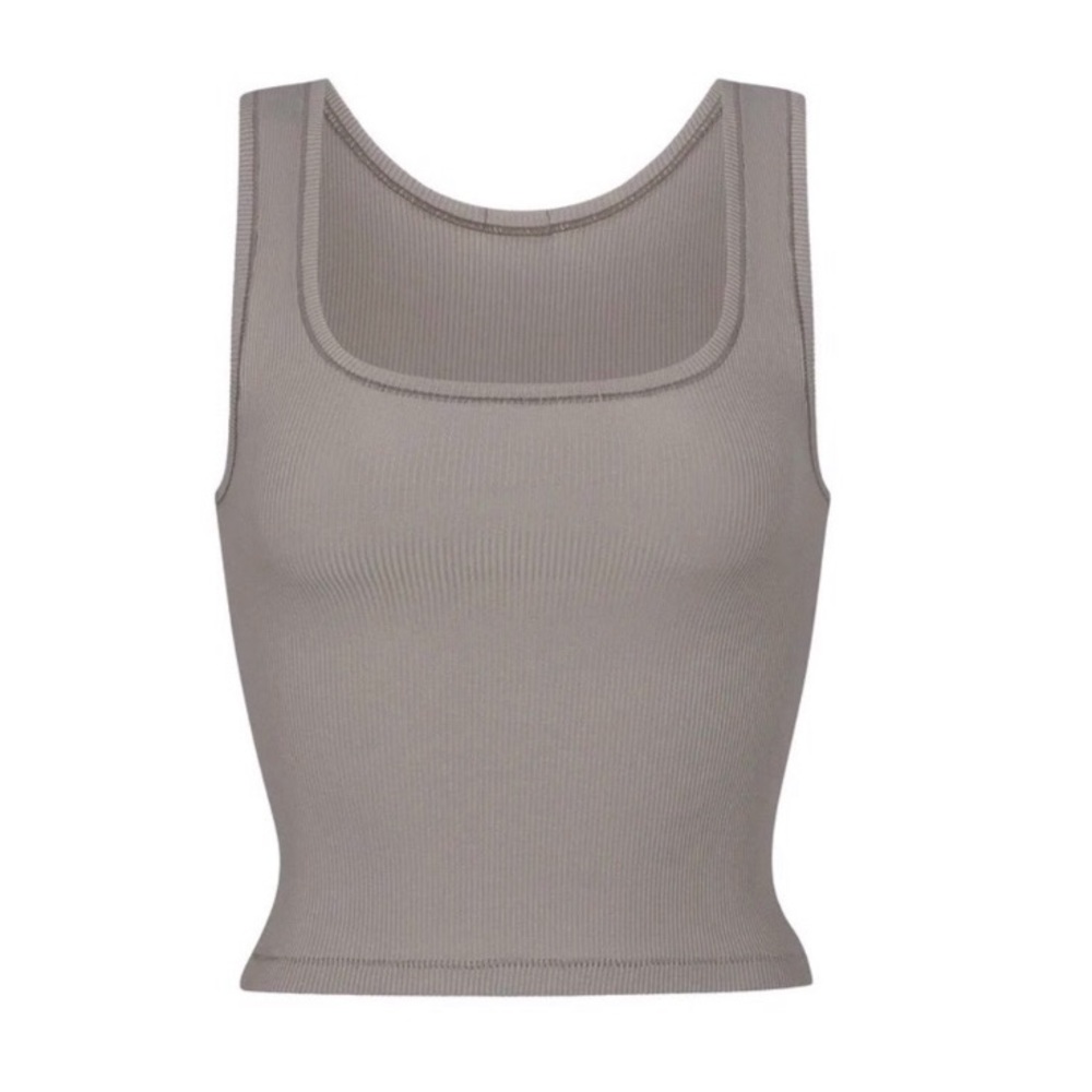 RARE skims smoke cotton rib tank top